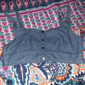 Denim Bralette Crop Top szL